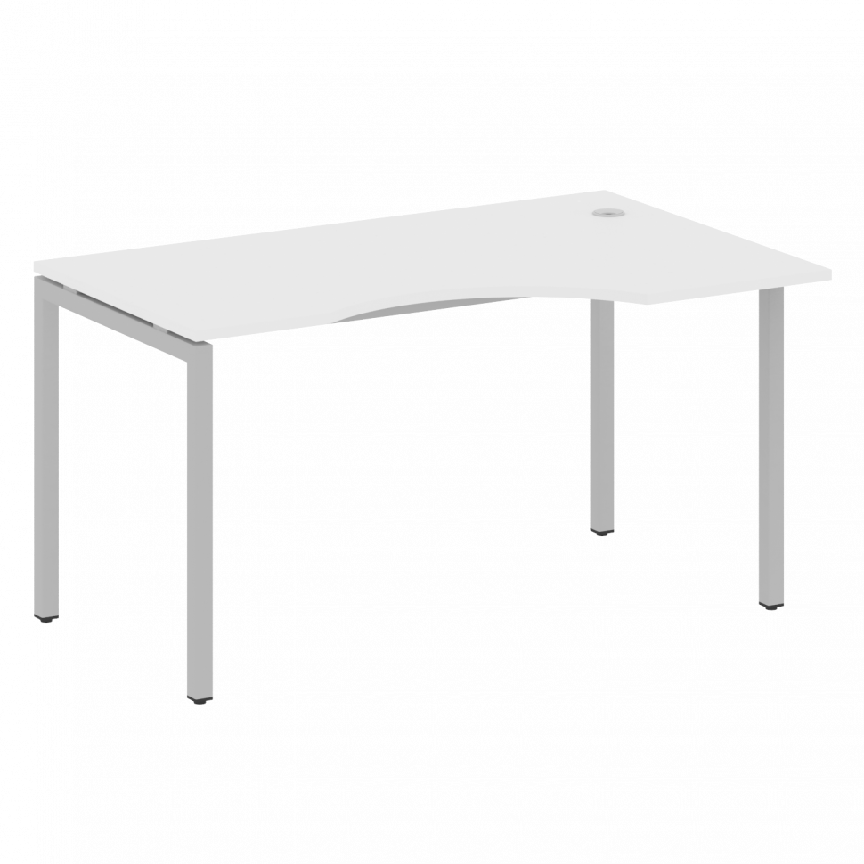 Metal System Quattro Стол криволинейный правый на П-образном м/к 40БП.СА-2 (R) Белый/Металл Серый 14 Metal System Quattro Стол криволинейный правый на П-образном м/к 40БП.СА-2 (R) Белый/Металл Серый 14