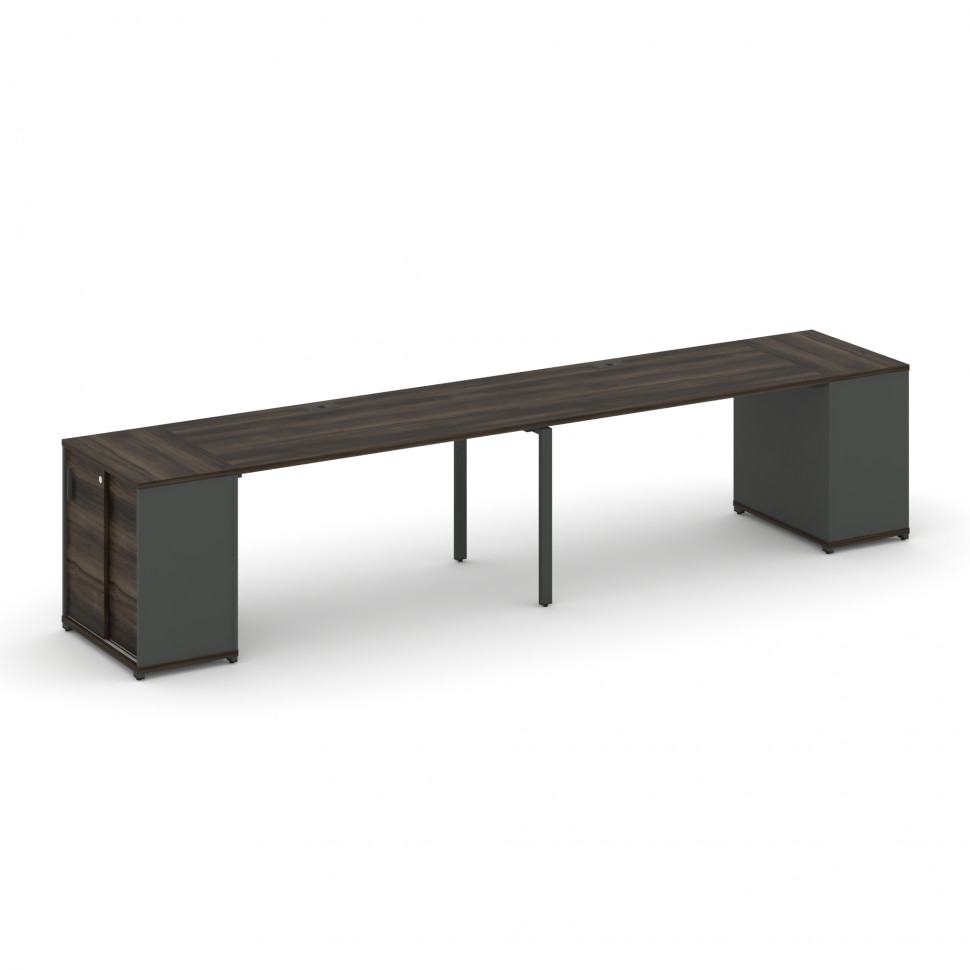 Concept Рабочая станция с опорными шкафом-купе CN.ORS-236 A Дуб Мали/Антрацит/Металл Антрацит 4000*7 Concept Рабочая станция с опорными шкафом-купе CN.ORS-236 A Дуб Мали/Антрацит/Металл Антрацит 4000*7