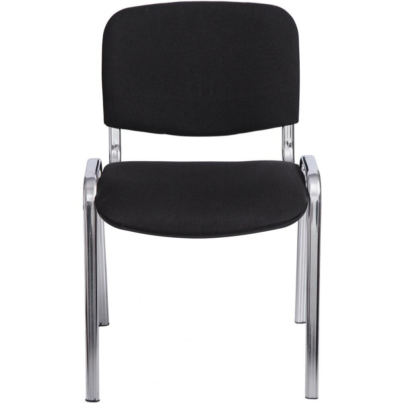 Стул FA_EChair Rio (ИЗО) хром, ткань чёрная С-11/ТК-1