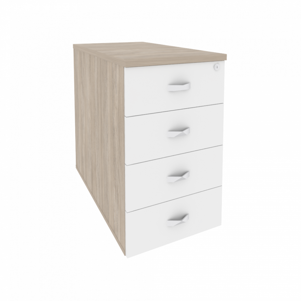 Onix Тумба приставная/опорная O.TPO-1.8 Дуб Аттик/Белый Бриллиант 432*800*750