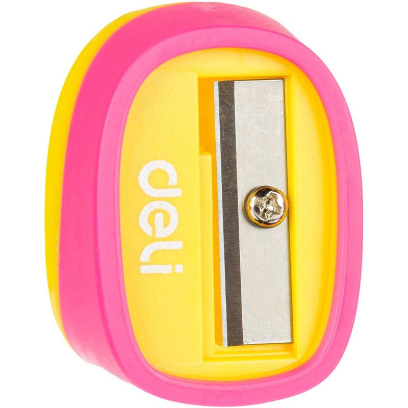 Точилка ручная Deli U-touch, 1 отверстие, пластик, ассорти