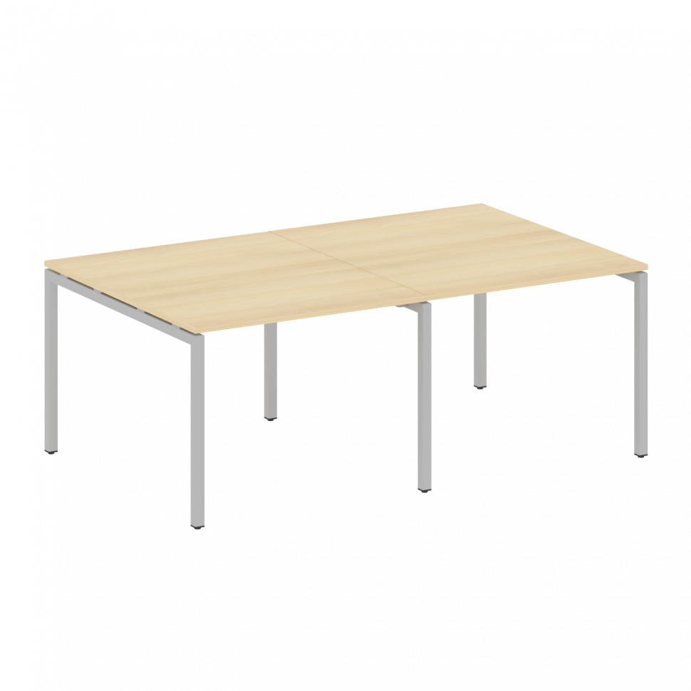 Metal System Quattro Переговорный стол (2 столешницы) на П-образном м/к 40БП.ПРГ-2.1 Акация Лорка/Ме