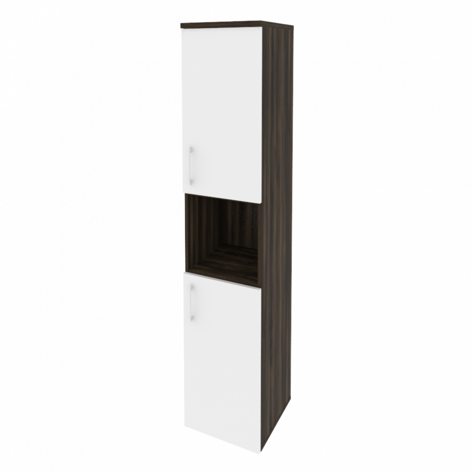 Onix Шкаф высокий узкий правый O.SU-1.5 (R) Дуб Мали/Белый Бриллиант 400*420*1977