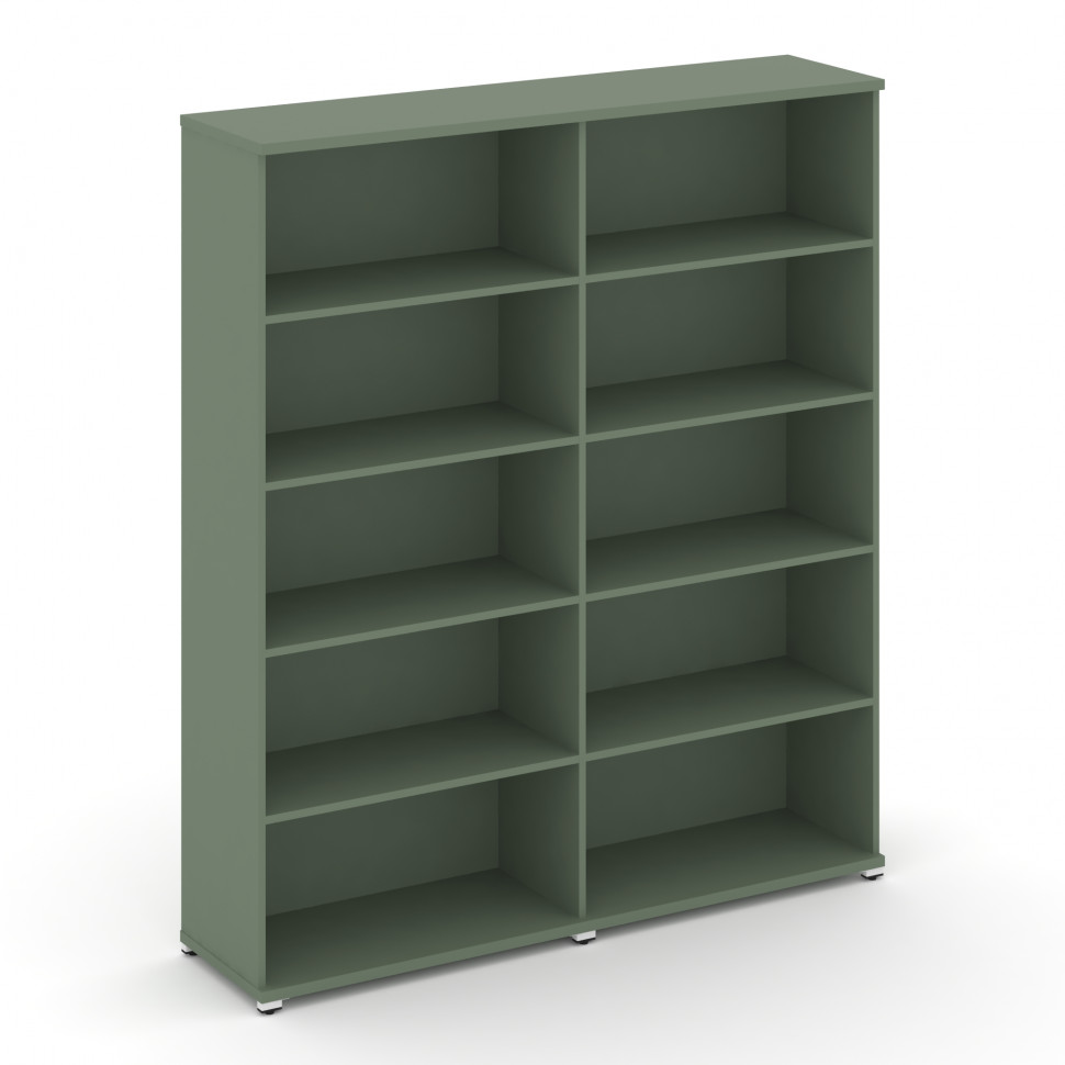 Concept Стеллаж 2 широкие секции, 5 ниш CN.STS-520 Кобо/Металл Белый 1668*420*1922