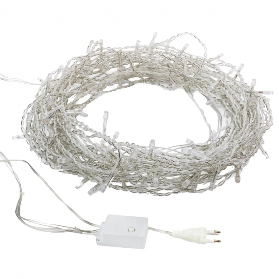 Гирлянда светодиодная  100LED Мульти 10 м,прозр ПВХ, с контр 304-029