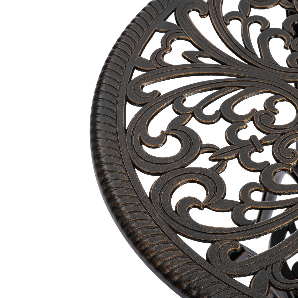 Комплект Secret de Maison Romance/Романс (стол+2 стула) алюминиевый сплав, D60/H67, 53х41х89см, бронзовый