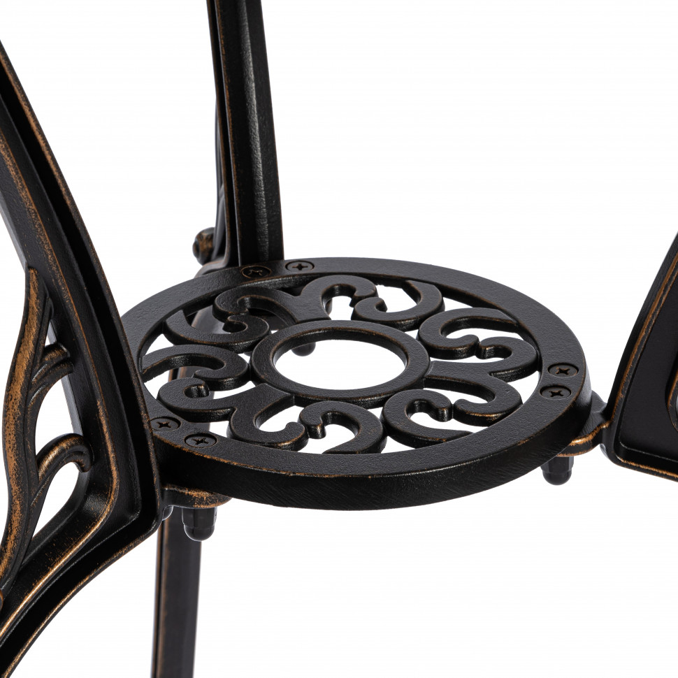 Комплект Secret de Maison Romance/Романс (стол+2 стула) алюминиевый сплав, D60/H67, 53х41х89см, бронзовый