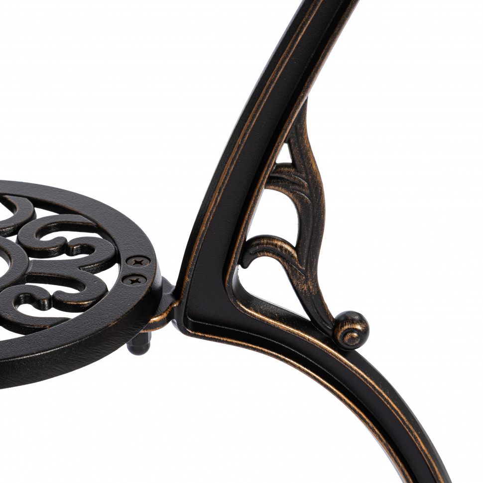 Комплект Secret de Maison Romance/Романс (стол+2 стула) алюминиевый сплав, D60/H67, 53х41х89см, бронзовый