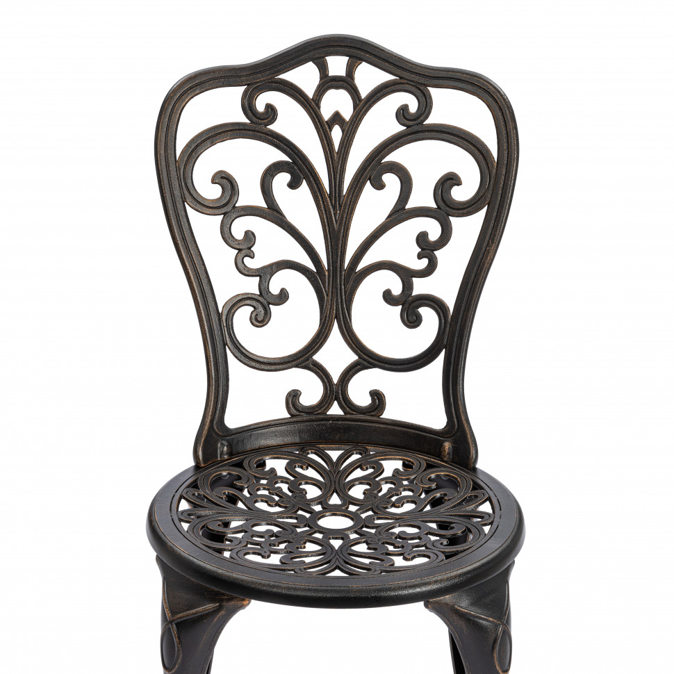 Комплект Secret de Maison Romance/Романс (стол+2 стула) алюминиевый сплав, D60/H67, 53х41х89см, бронзовый