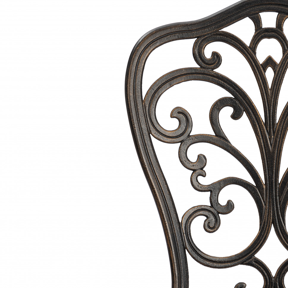 Комплект Secret de Maison Romance/Романс (стол+2 стула) алюминиевый сплав, D60/H67, 53х41х89см, бронзовый