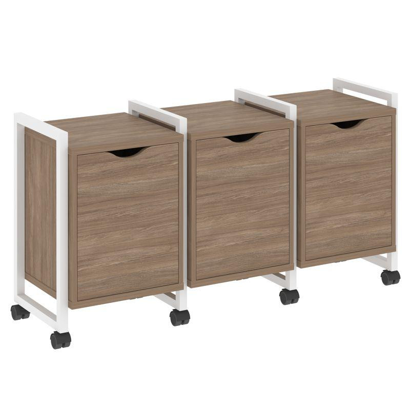 Loft Тумба на колесных опорах VR.L-TN-5.K Дуб Аризона/Металл Белый 1440*460*767 Loft Тумба на колесных опорах VR.L-TN-5.K Дуб Аризона/Металл Белый 1440*460*767