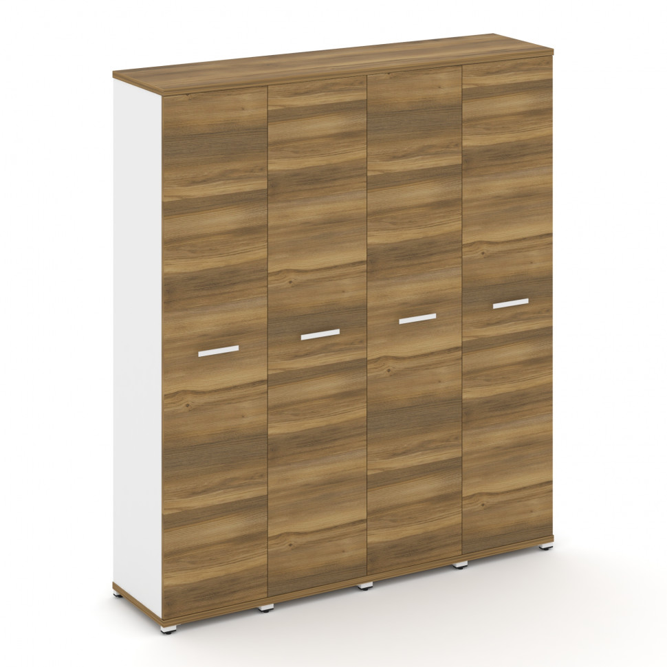 Concept Шкаф 4 узкие секции, 5 ниш CN.STU-548 W Сандал Янтарный/Белый Бриллиант/Металл Белый 1668*42