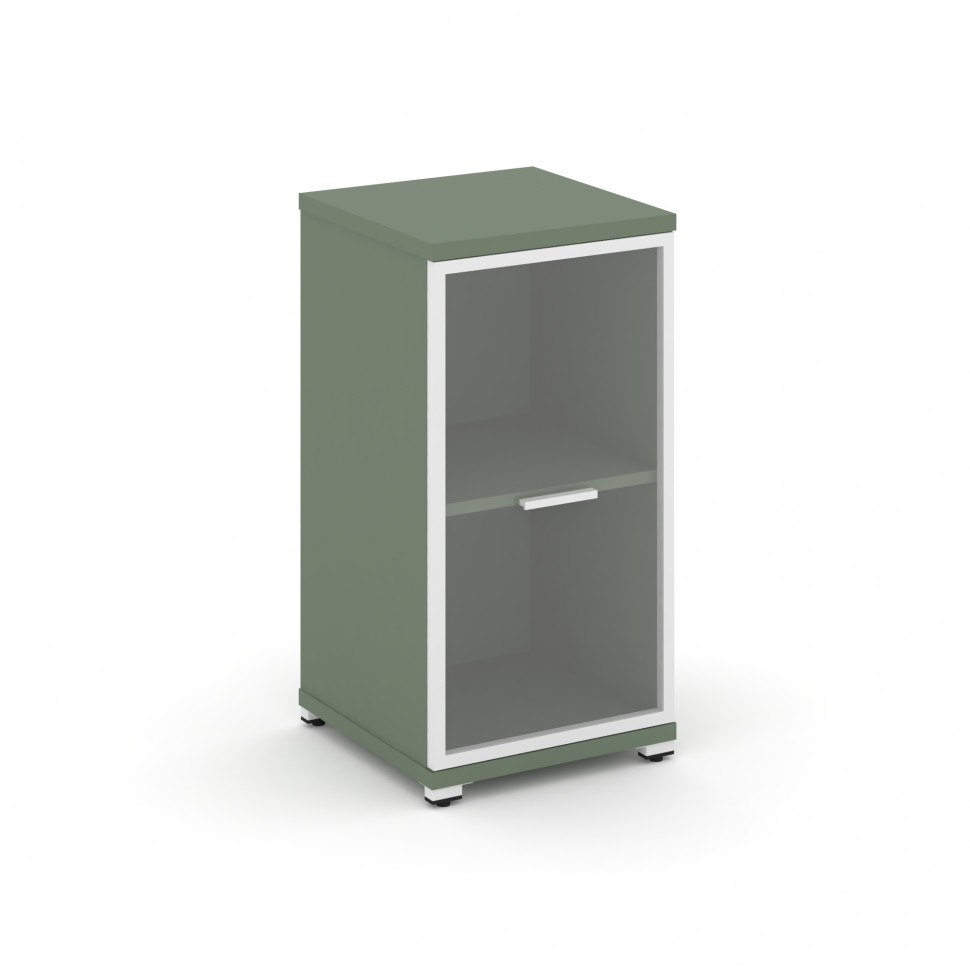 Concept Шкаф 1 узкая секция, 2 ниши CN.STU-213 RPW W Кобо/Металл Белый/Прозрачный 420*420*818