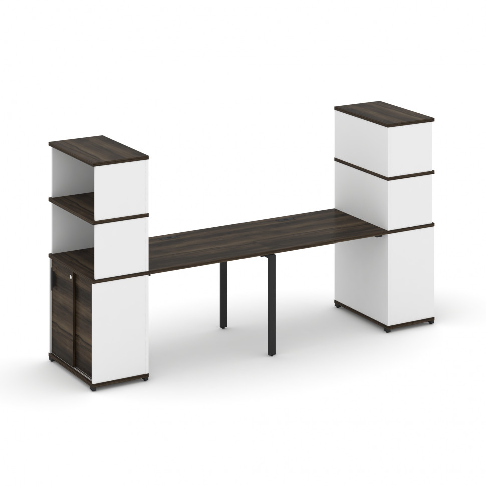Concept Рабочая станция с опорными шкафом-купе с надставкой выс. CN.ORS-241 B Дуб Мали/Белый Бриллиа Concept Рабочая станция с опорными шкафом-купе с надставкой выс. CN.ORS-241 B Дуб Мали/Белый Бриллиа