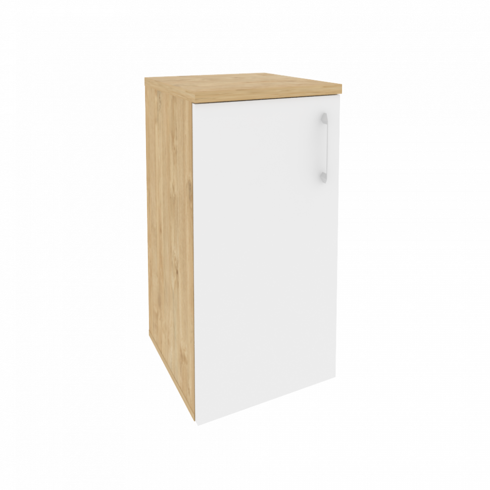 Onix Шкаф низкий узкий левый O.SU-3.1 (L) Тиквуд Светлый/Белый Бриллиант 400*420*823