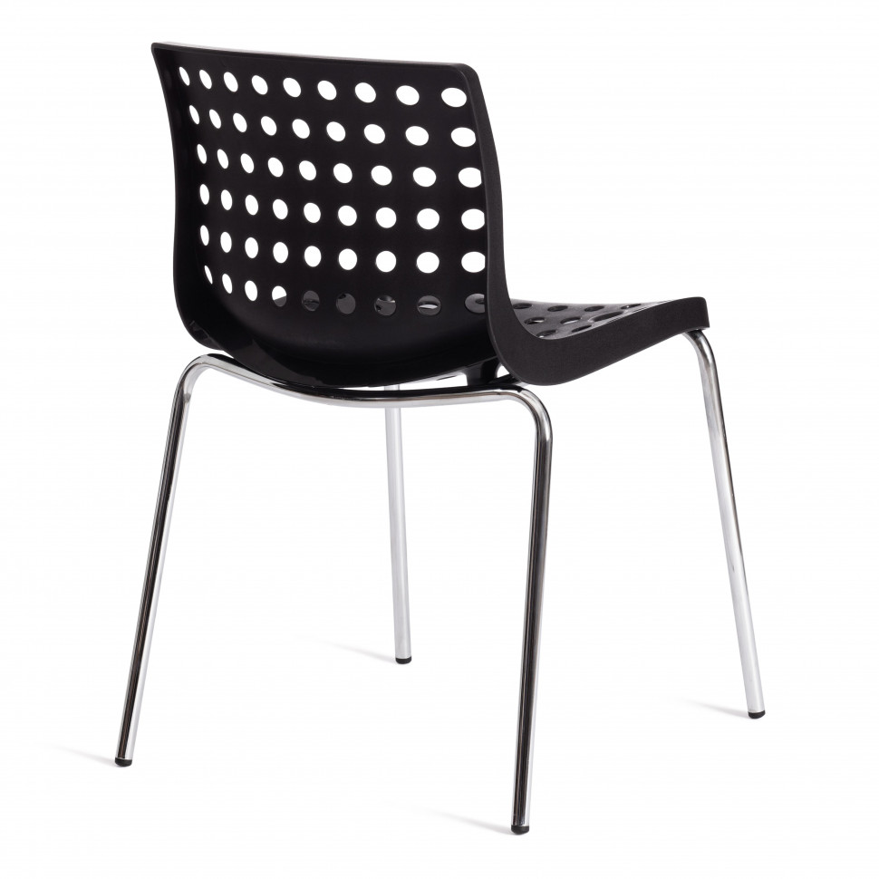 Стул SKALBERG (mod. C-084-A) металл/пластик, 46 х 56 х 79 см, Black (черный) / Chrome (хром)