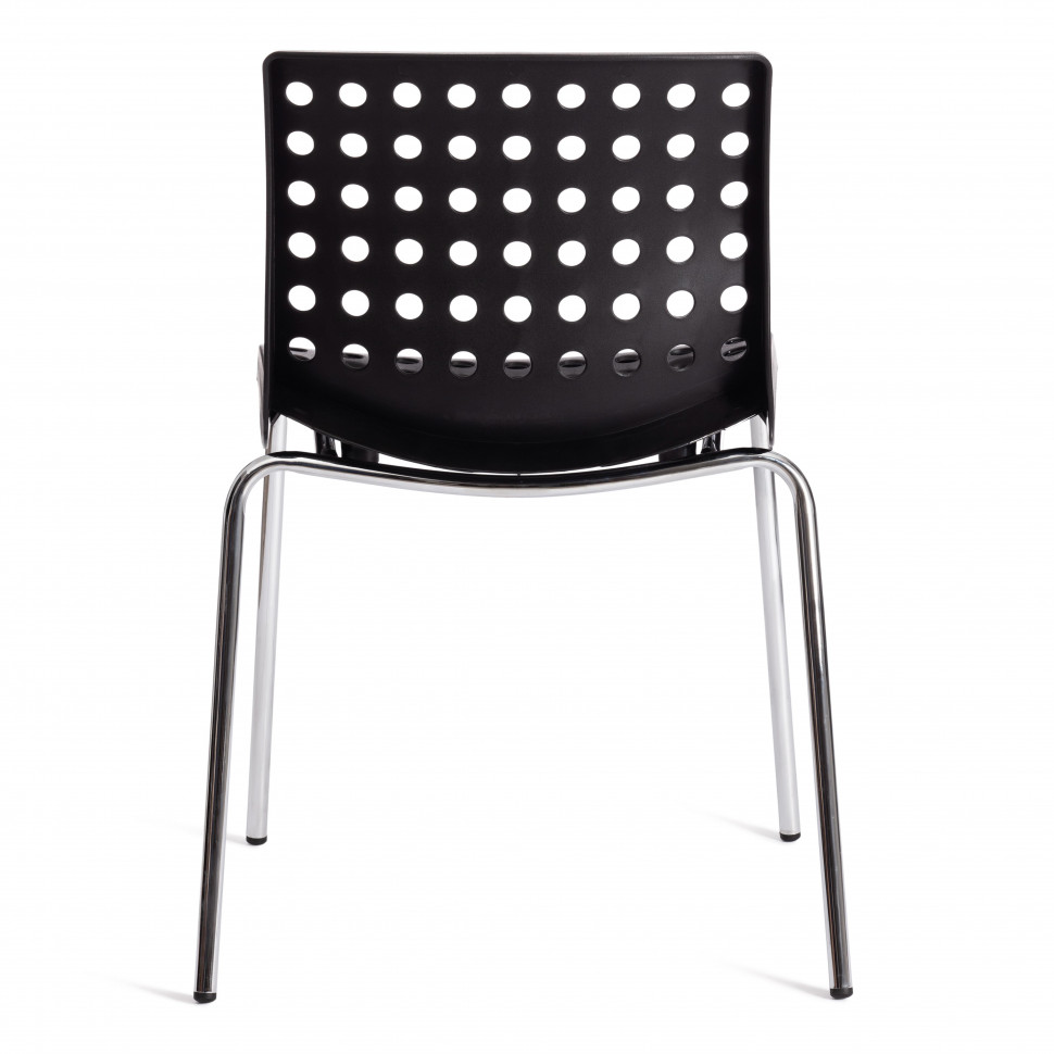 Стул SKALBERG (mod. C-084-A) металл/пластик, 46 х 56 х 79 см, Black (черный) / Chrome (хром)