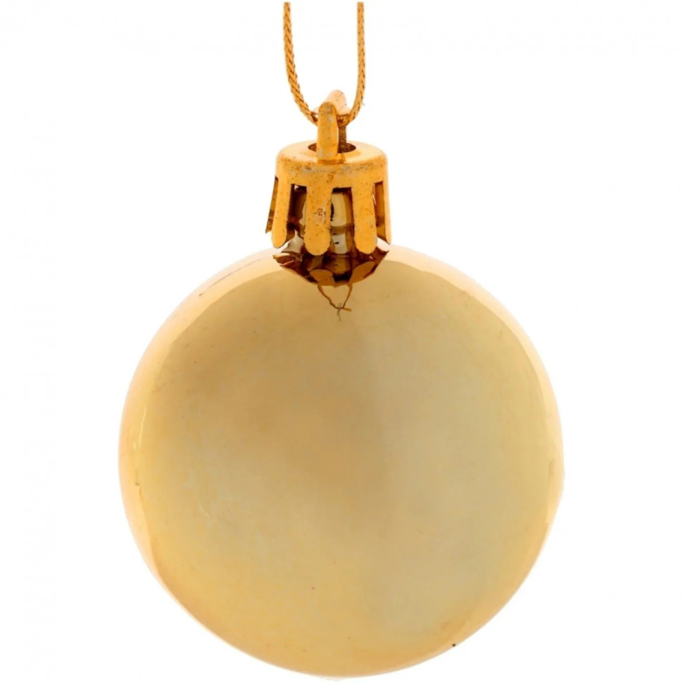 Набор шаров Украшение НГ D 4 см, L9,5 W9,5 H10,5 см 12шт 753585