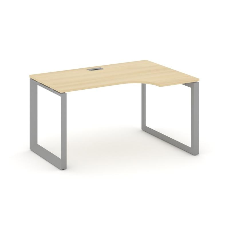 Style Project Стол рабочий эргономичный SN-59O.SPA-002(R) Акация Лорка/Металл Серый/Серебро Заглушка