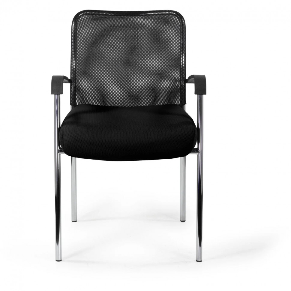 Стул UP_Echair Афродита Люкс каркас хром сетка/ткань черный