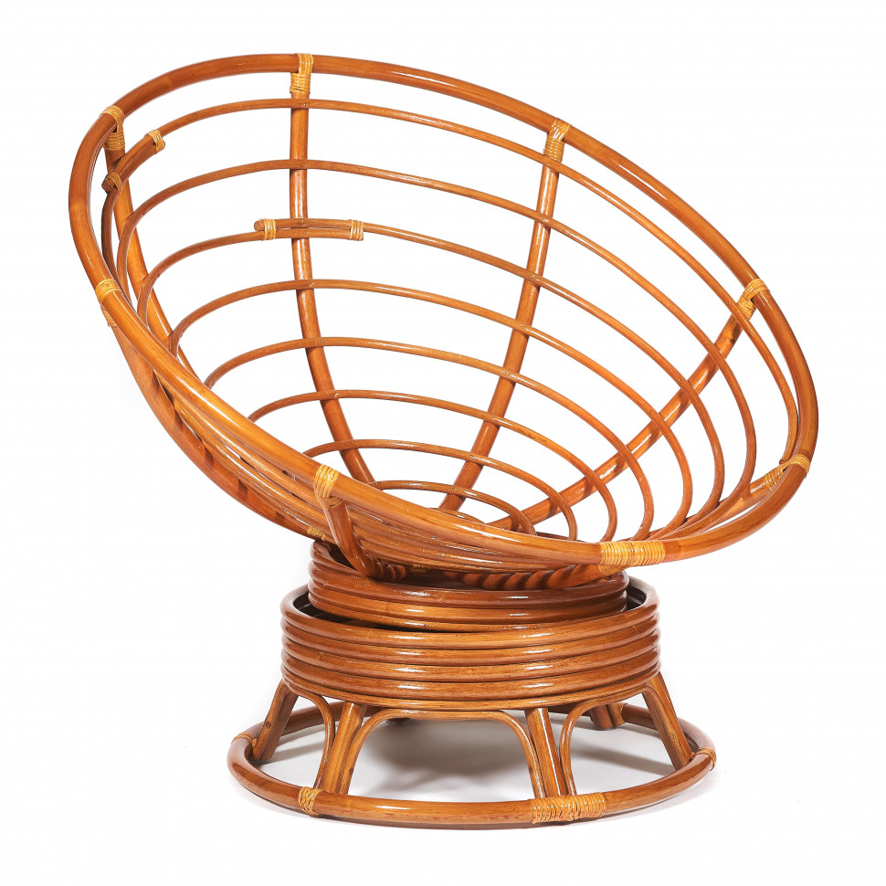 Кресло-качалка PAPASAN/ПАПАСАН w 23/01 B /без подушки/ 115х78х104 см, Cognac (коньяк)