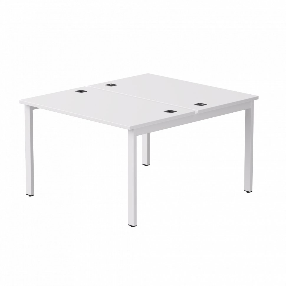 Бенч-система на 2 места Everprof EVO (ЭВО) на металлокаркасе 1180х670(1370)x755 Белый/Белый