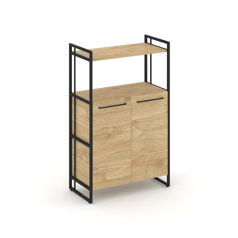 Rift Шкаф 3 ниши широкий RF.SS-32 Тиквуд Светлый/Металл Черный/Черный Ручки 798*396*1286