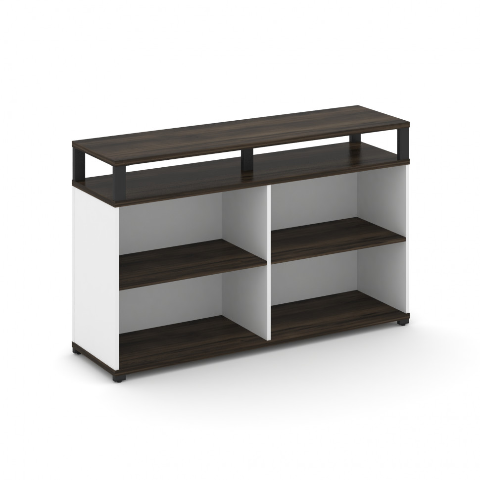 Concept Стеллаж опорный/приставной с верх. горизонтом  CN.SOPO-006 Дуб Мали/Белый Бриллиант/Металл Ч