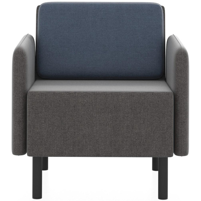 Кресло 0MX_ТF_М27 Select, ткань рогожка серый/синий