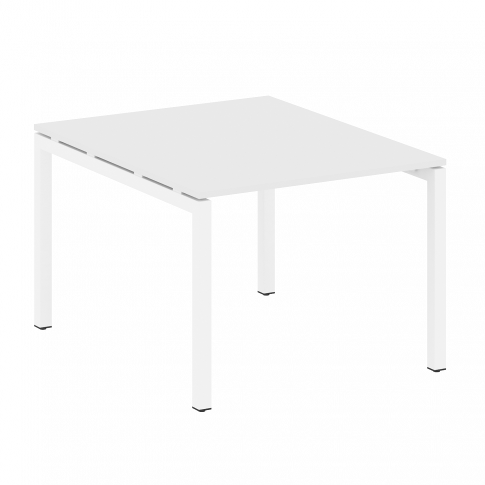 Metal System Quattro Переговорный стол (1 столешница) на П-образном м/к 50БП.ПРГ-1.1 Белый/Металл Бе