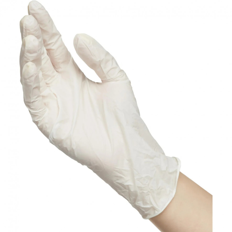 Перчатки нитрил, н/c, н/о, текстур, Benovy (L) 50п/уп, белый
