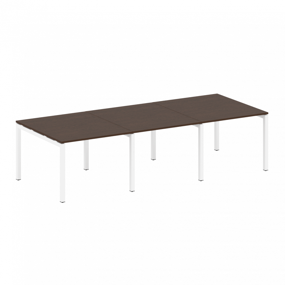 Metal System Quattro Переговорный стол (3 столешницы) на П-оразном м/к 50БП.ПРГ-3.1 Венге Цаво/Метал