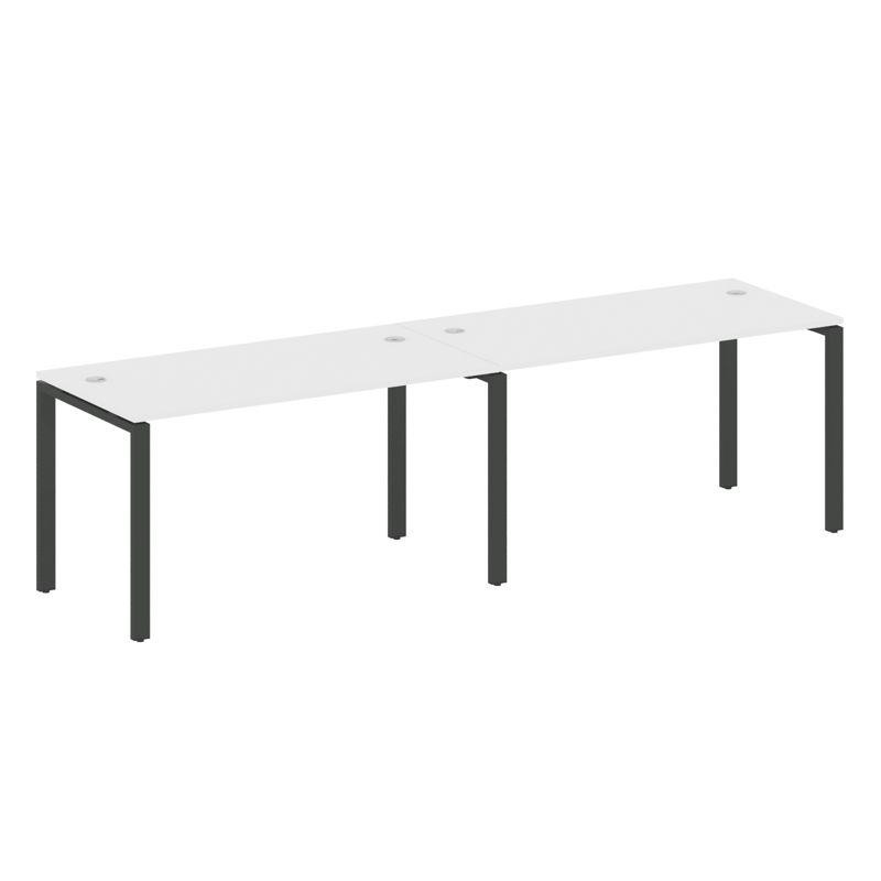 Metal System Рабочая станция на 2 места на П-образном м/к БП.СМ-2.3 Белый/Металл Антрацит 2800*720*7 Metal System Рабочая станция на 2 места на П-образном м/к БП.СМ-2.3 Белый/Металл Антрацит 2800*720*7