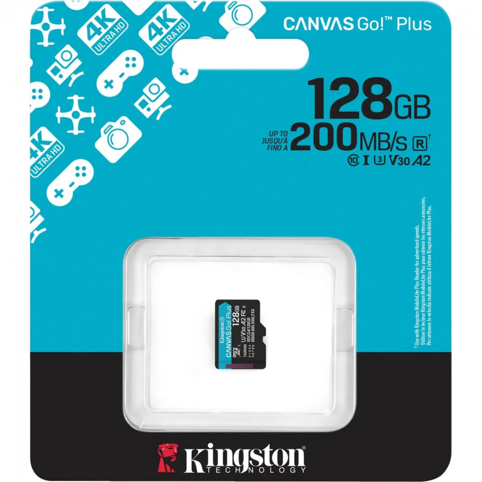 Карта памяти microSDXC Kingston 128G Go Plus G4 SDCG4/128GBSP Карта памяти microSDXC Kingston 128G Go Plus G4 SDCG4/128GBSP