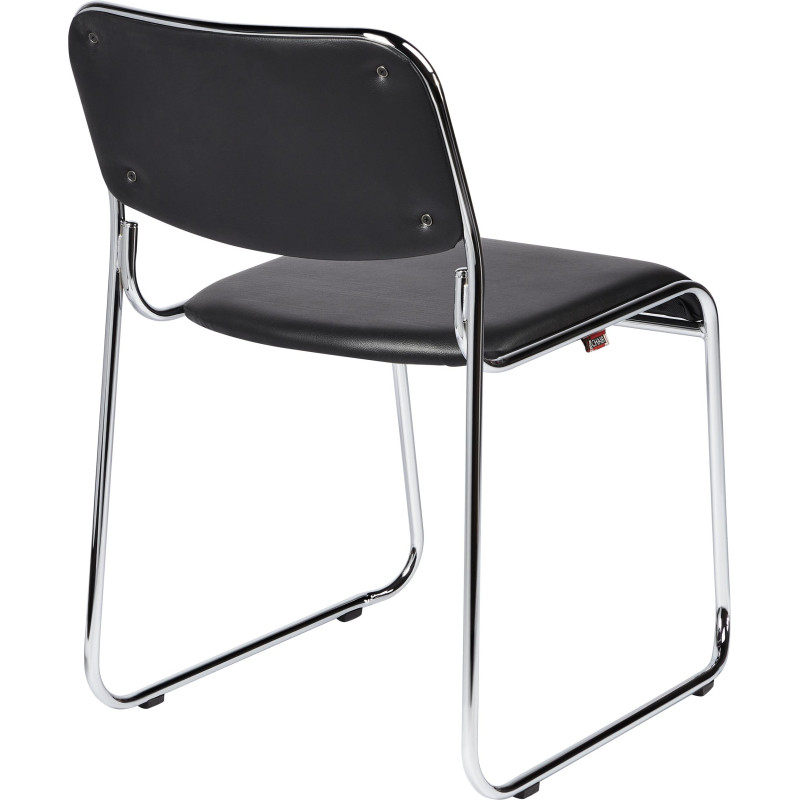 Стул BN_TQ_Стул Echair-802 VP к/з черный,без подл., хром