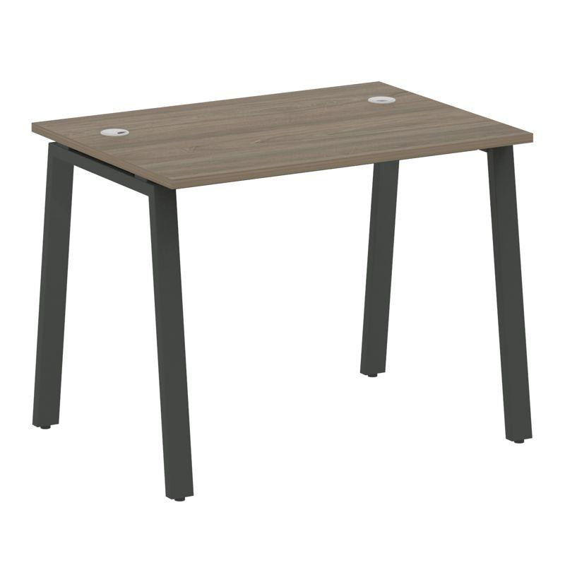 Metal System Стол письменный на А-образном м/к БА.СП-1 Вяз Благородный/Металл Антрацит 1000*720*750