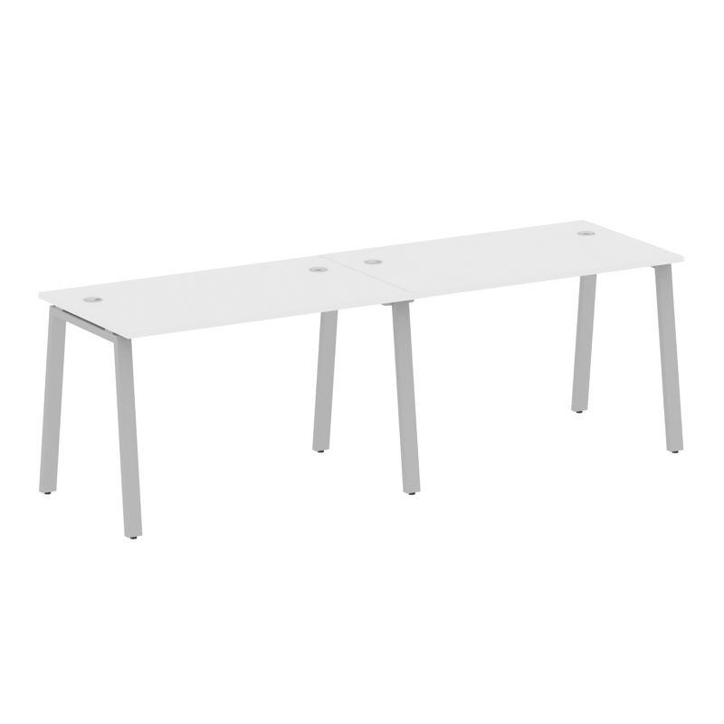 Metal System Рабочая станция на 2 места на А-образном м/к БА.СМ-2.2 Белый/Металл Серый 2400*720*750 Metal System Рабочая станция на 2 места на А-образном м/к БА.СМ-2.2 Белый/Металл Серый 2400*720*750