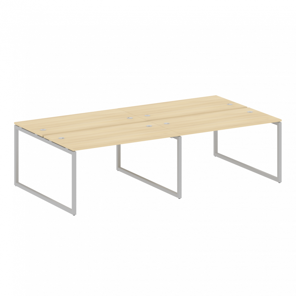 Metal System Quattro Рабочая станция на 4 места на О-образном м/к 40БО.СМ-4.3 Акация Лорка/Металл Се