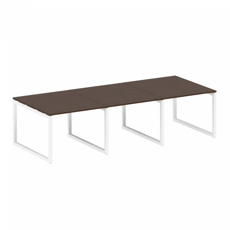 Metal System Quattro Переговорный стол (3 столешницы) на О-оразном м/к 50БО.ПРГ-3.1 Венге Цаво/Метал