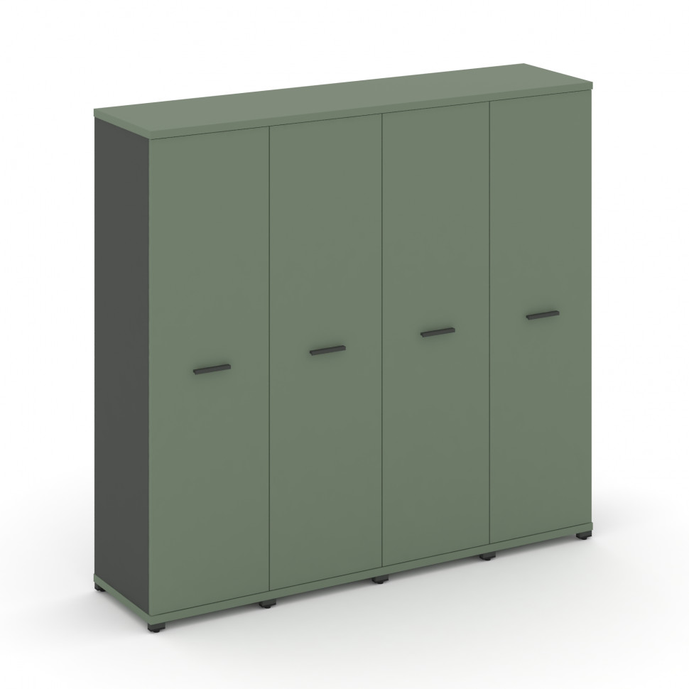 Concept Шкаф 4 узкие секции, 4 ниши CN.STU-446 A Кобо/Антрацит/Металл Антрацит 1668*420*1554