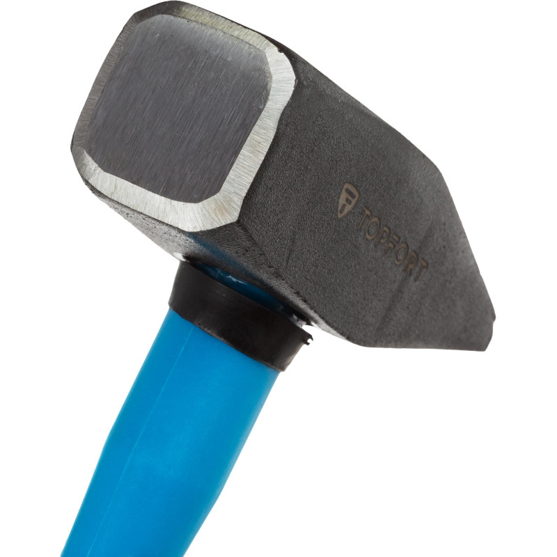 Молоток 1000 г TOPFORT из углеродистой стали, фибергласовая рукоятка