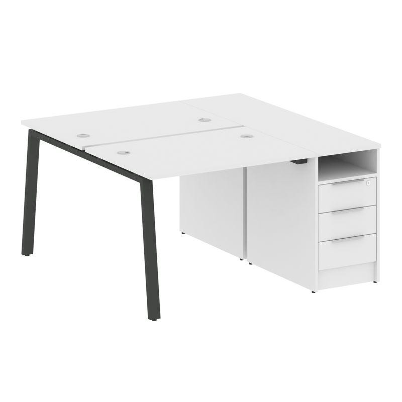 Metal System Рабочая станция с тумбой на А-образном м/к БА.РС-СТП-2.1 Белый/Металл Антрацит 1412*147 Metal System Рабочая станция с тумбой на А-образном м/к БА.РС-СТП-2.1 Белый/Металл Антрацит 1412*147