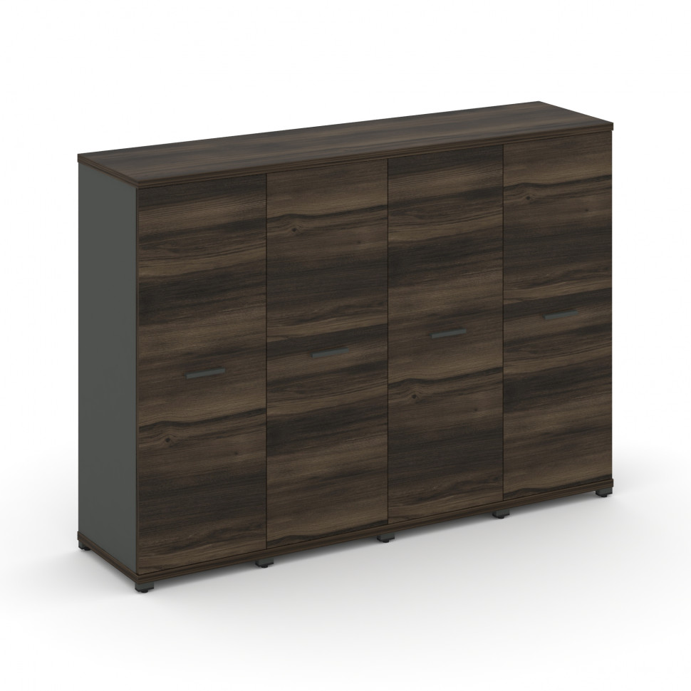 Concept Шкаф 4 узкие секции, 3 ниши CN.STU-346 A Дуб Мали/Антрацит/Металл Антрацит 1668*420*1186