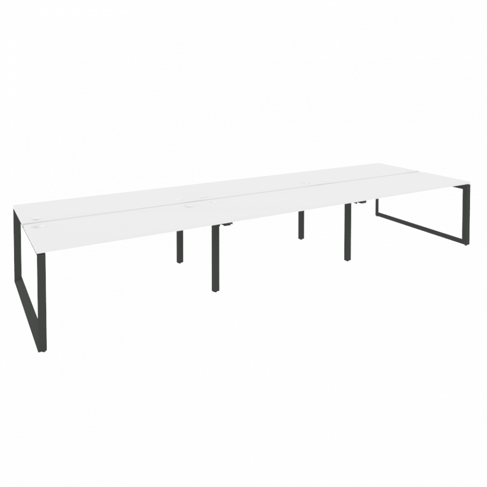 Onix Рабочая станция на О-образном м/к O.MO-D.RS-6.4.7 Белый Бриллиант/Металл Антрацит 4740*1475*750 Onix Рабочая станция на О-образном м/к O.MO-D.RS-6.4.7 Белый Бриллиант/Металл Антрацит 4740*1475*750