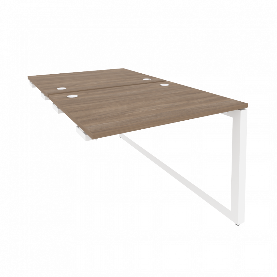 Onix Стол-приставка двойной на О-образном м/к к опорым элем. O.MO-D.SPR-1.8 Дуб Аризона/Металл Белый