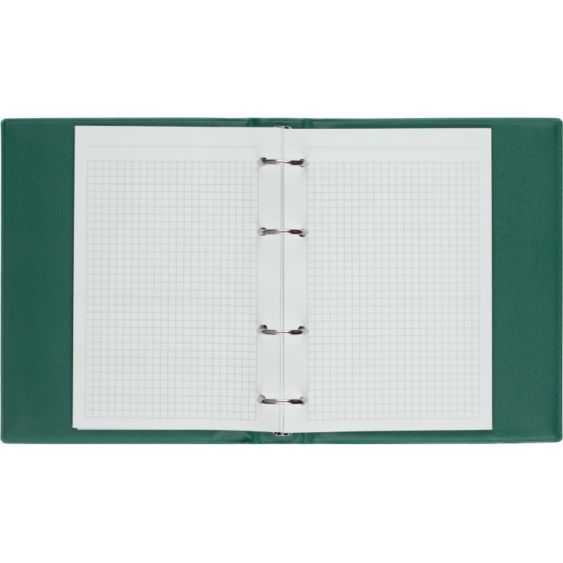 Бизнес-тетрадь А5 240л  ATTACHE, на кольцах,зеленый, обложка ПВХ