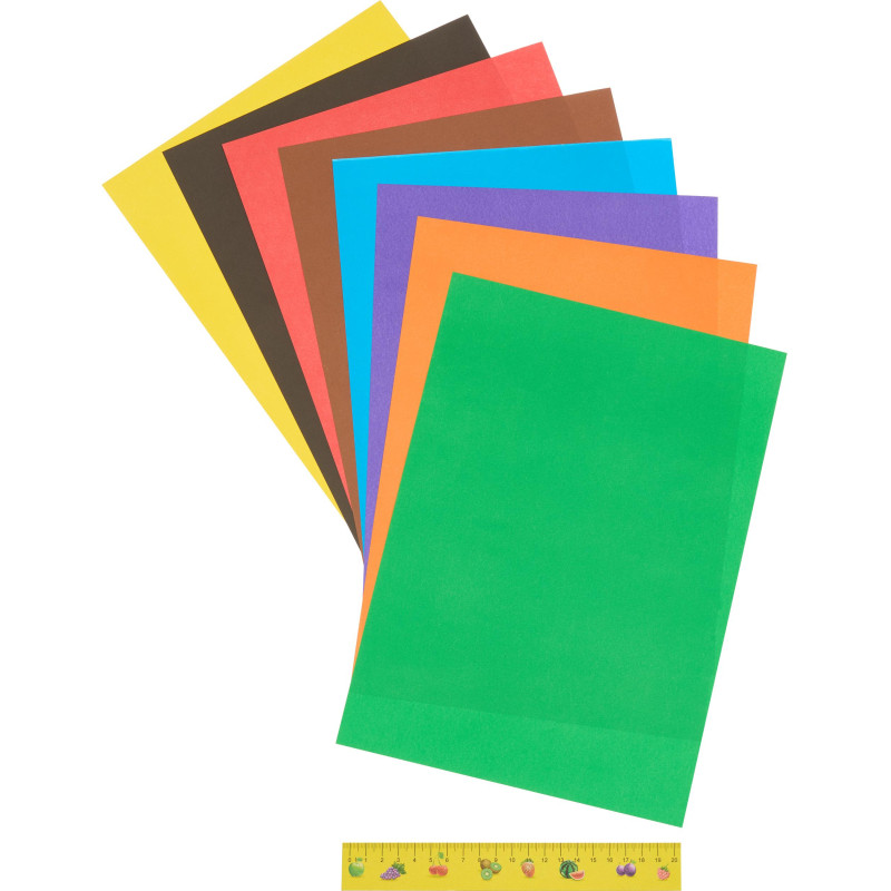 Бумага цветная А4,16л.8цв.двустор.немел,папка Луч Школа творчества 1791-08 Бумага цветная А4,16л.8цв.двустор.немел,папка Луч Школа творчества 1791-08