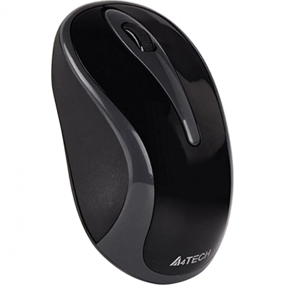 Мышь компьютерная A4 V-Track G3-280A, беспроводная, 1000dpi, серый/черный