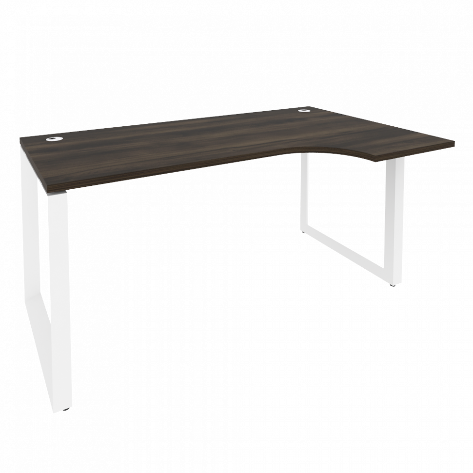 Onix Стол эргономичный правый на О-образном м/к O.MO-SA-1 (R) Дуб Мали/Металл Белый 1580*980*750 (72