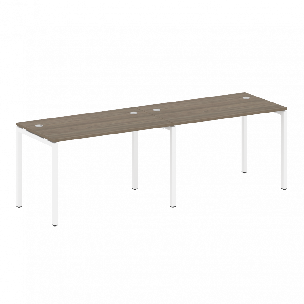 Metal System Quattro Рабочая станция на 2 места на П-образном м/к 40БП.СМ-2.2 Вяз Благородный/Металл